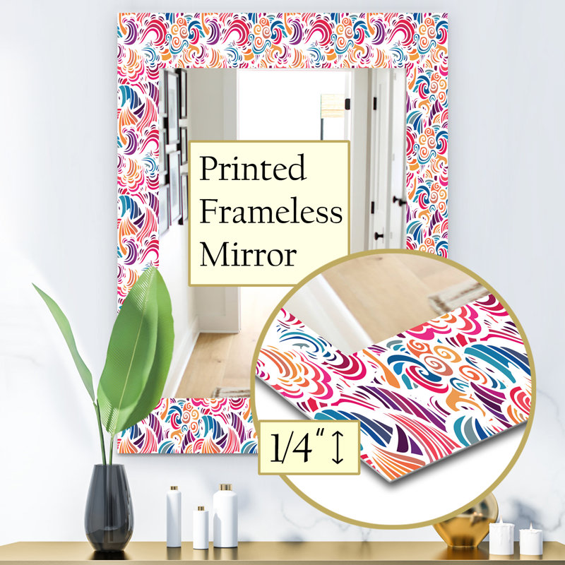 Miroir mural en mosaïque moderne, H 24 po x l 32 po