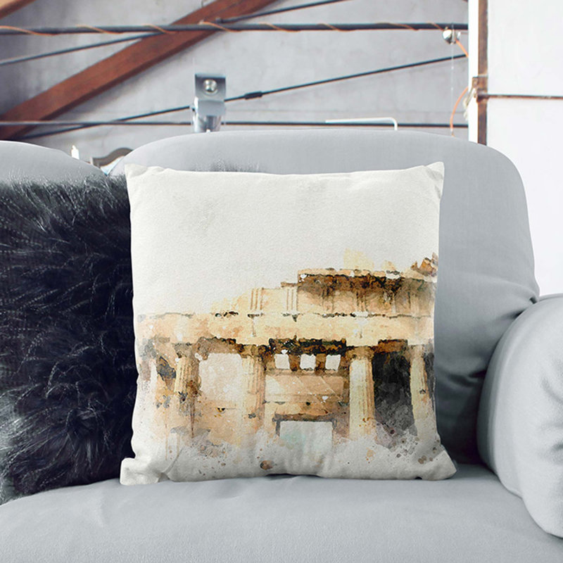 Square Throw Cushion, Black, 55cm H x 55cm W x 20cm D