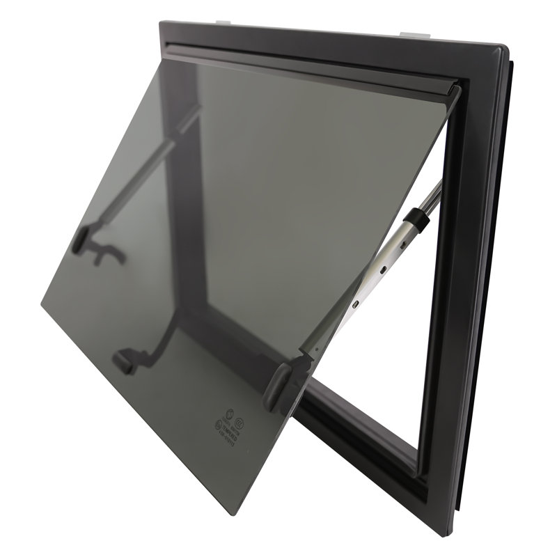 OUKANING Black Aluminum RV Camper Van Push Out Window