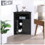 Armoire de coin de salle de bain avec portes et tablettes, rangement multifonctionnel pour la cuisine et le salon-130186821