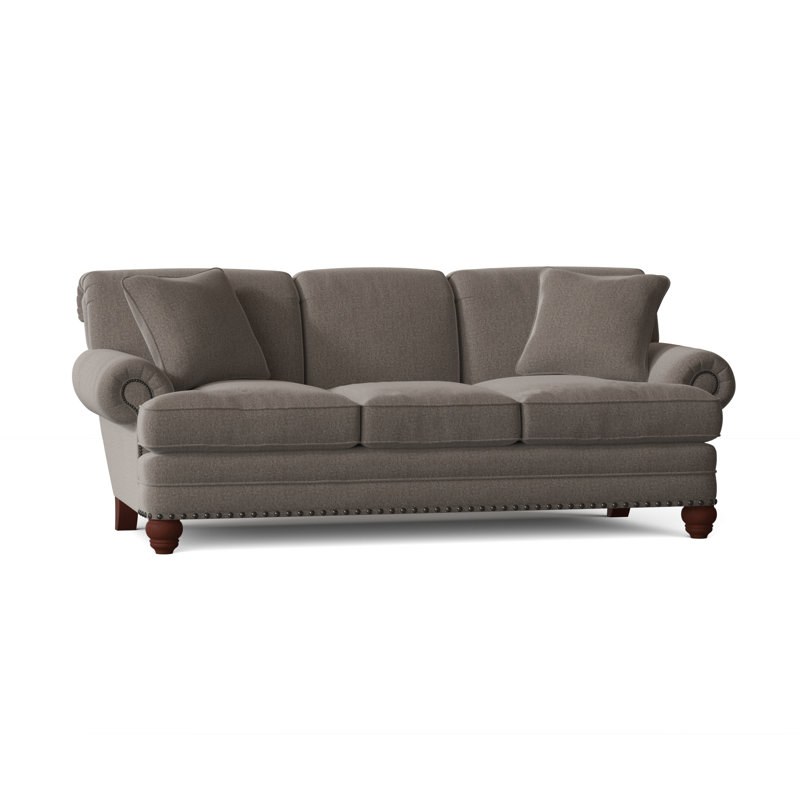Spratt Upholstered 88'' Sofa, Craftwood 42 Grey Performance Chenille, Manhattan, Pewter