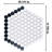 Metro Geo 1" Hex Matte White with Black Edge 10-1/2" x 11-5/8" Porcelain Mosaic Floor and Wall Tile