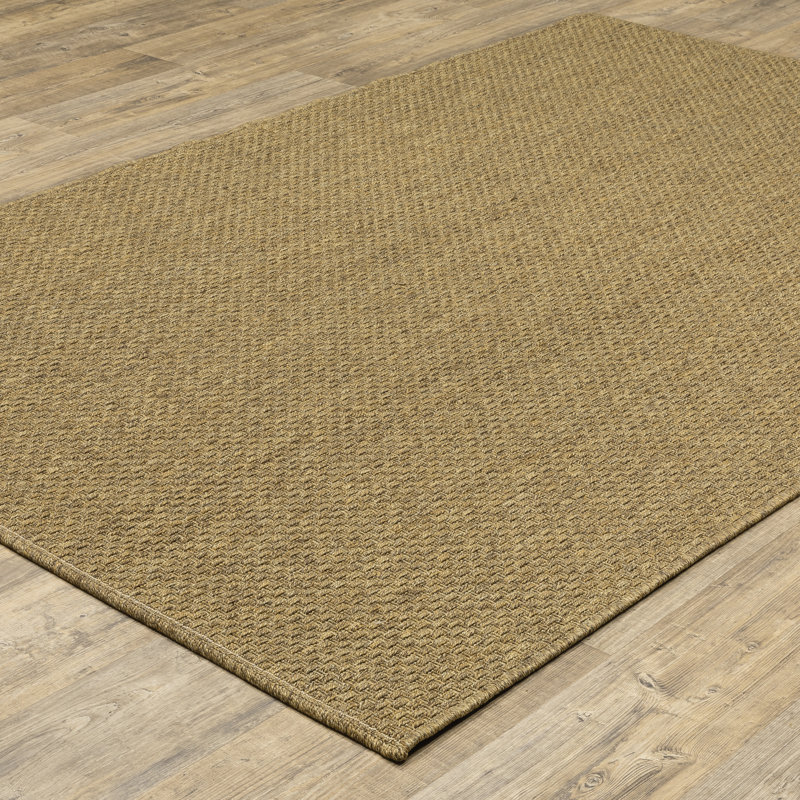 Tapis intérieur / extérieur brun clair Stenya, Rectangle 1 pi 9 po x 3 pi 9 po