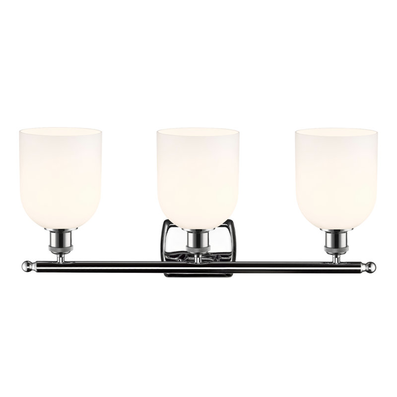 Anacaren 3 - Light Dimmable Vanity Light, Glossy White, Polished Chrome