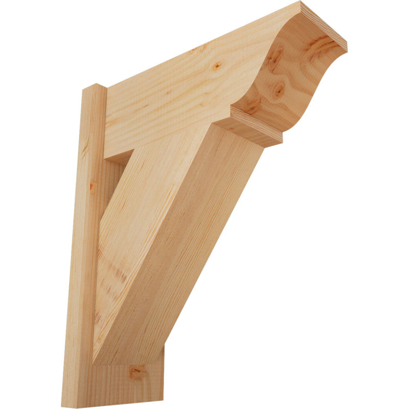 Persienne traditionnelle en bois rustique, P 18 po x H 22 po, Sapin Douglas de 7 1/2 po (lisse)