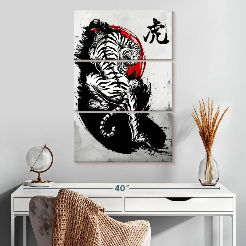 Tigre japonais Brampt, H 45 po x l 28 po