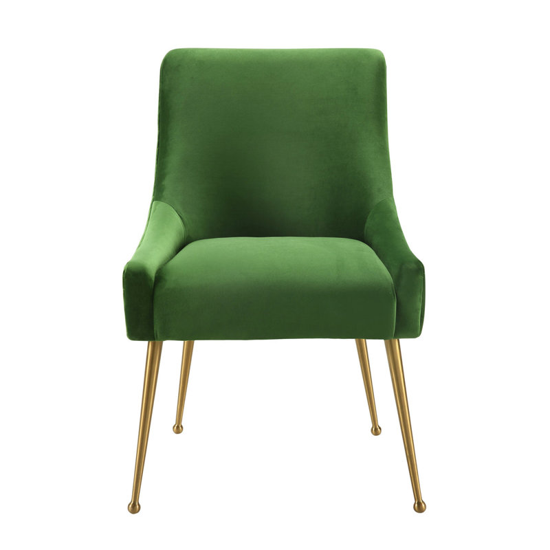 Chaise d'appoint en velours vert Joe, Vert