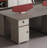 Modern Industrial Office Desk with Privacy Screen and Integrated Storage Cabinet-130372930