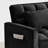 Compact Multifunctional Black Sofas, Metal & Wood Adjustable For Small Spaces