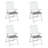 Chair Cushion Set of 4 Gray Oxford Fabric with Foam Fiber Outdoor Seat Cushions-774420976-774420981