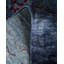Tapis bleu noué à la main Mazarine, unique en son genre - bleu