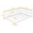 Full Size Wood Daybed/Sofa Bed, with Wood Slats, Gray-1786912163-1786912167