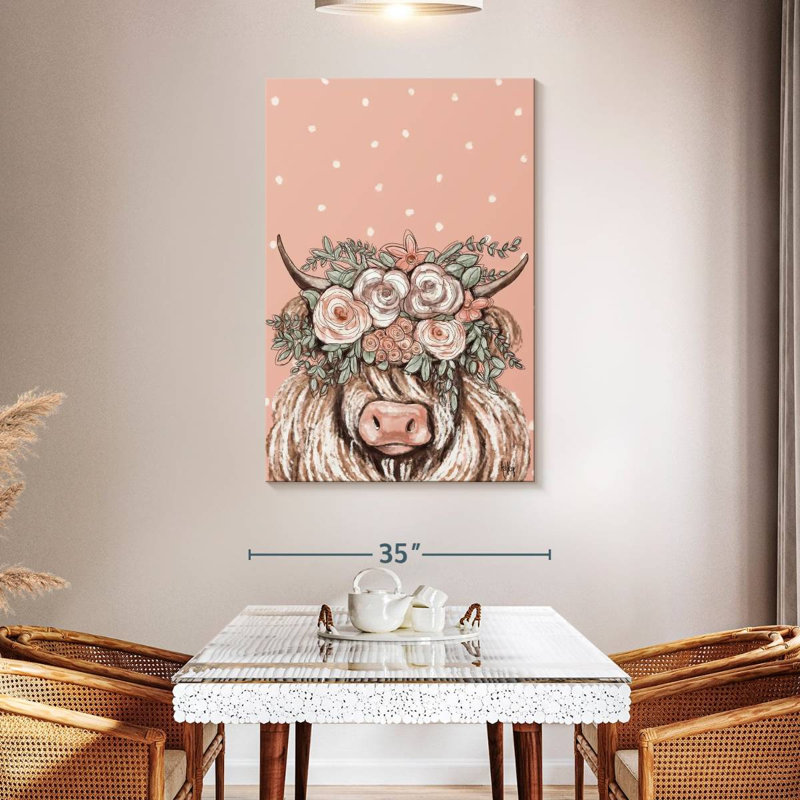 Brampt Boho Cow I, 48" H x 32" W