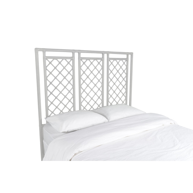 X And Diamond Open-Frame Headboard, Light Blue, Queen