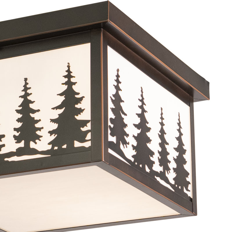 Josefina Burnished Bronze 2 - Bulb Outdoor Flush Mount