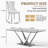 Glass Top Metal Base Dining Table With 6 Velvet Dining Chairs,7 - Piece Pedestal Dining Set