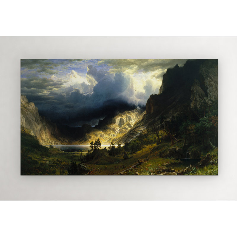 «A Storm in the Rocky Mountains», reproduction sur toile, H 12 po x l 24 po x P 1,5 po