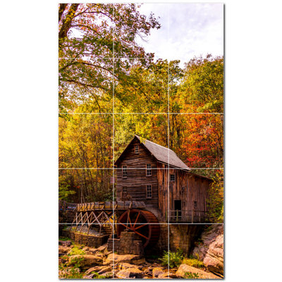 Murale en céramique satinée Autumn Photo 12 po x 12 po