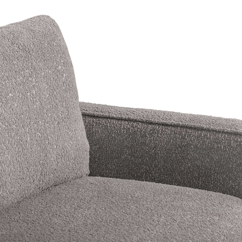 Ensemble de salon Celal, Gris, 3 pièces: chaise, causeuse, canapé