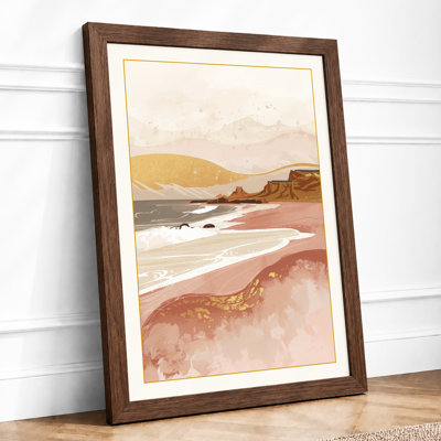 Dunes at Dusk Coastal - Framed Print