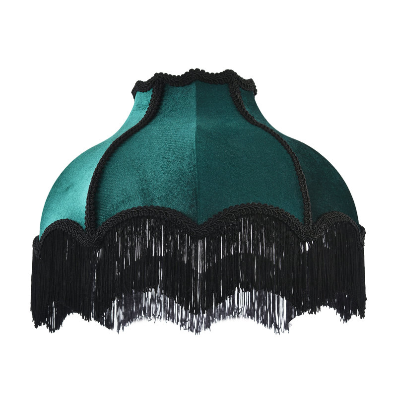 20cm H Fabric Empire Lamp Shade ( No Direct Attachment Method ), Green