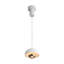 Luminaire suspendu Wry Lighting Vintra à DEL blanc sable et abat-jour cuivre-126392163-126392165