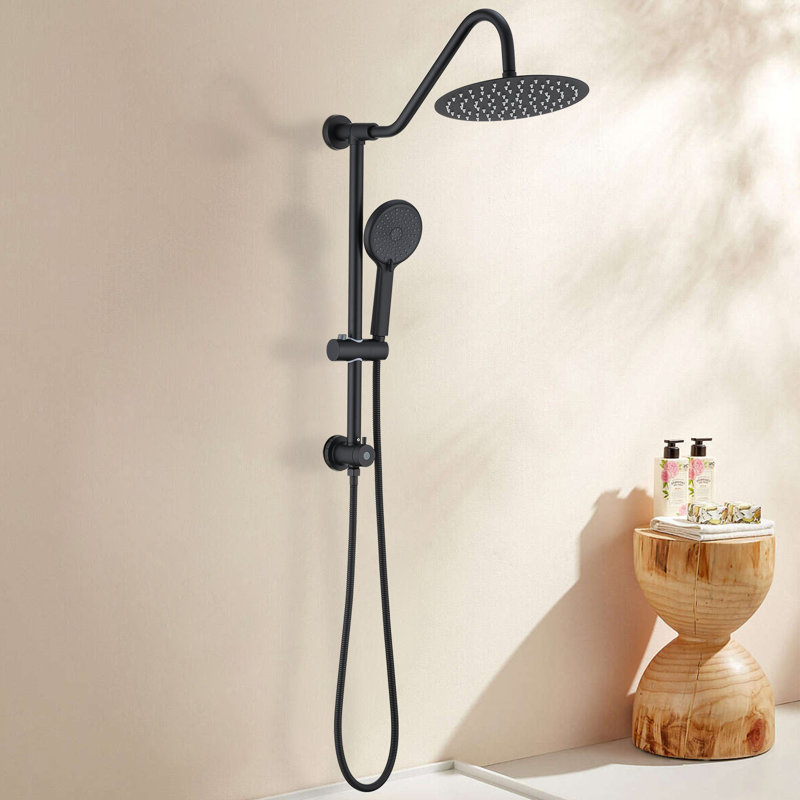 Rain Dual Shower Head 2.5 GPM GPM, Matte Black