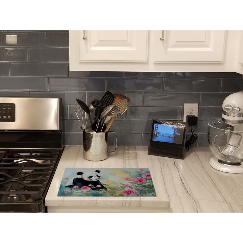 Panda Glass Cutting Board Large