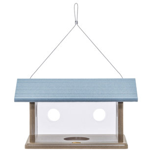 Mangeoire Bluebird en taupe et en plastique recyclé bleu