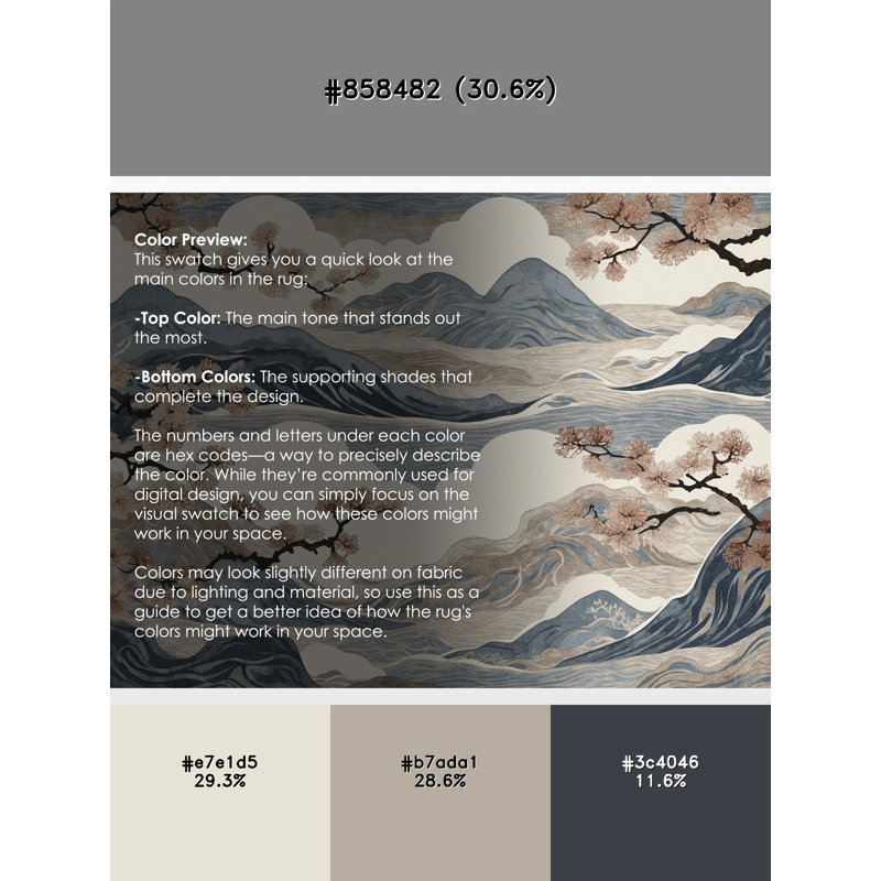 Soft Blossom Rug, Round 7'