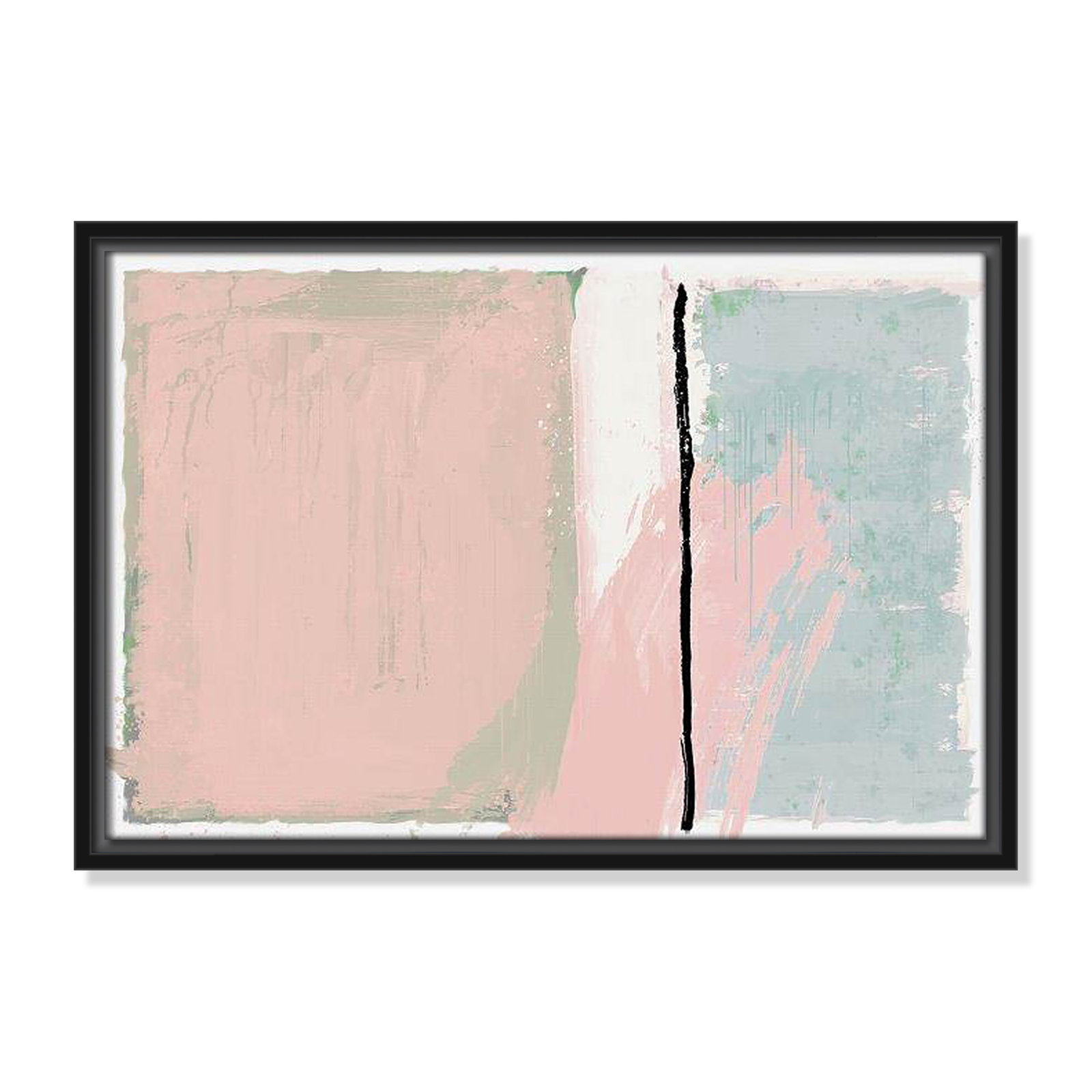 Pastel Opulance Print, 13.5" H x 19.5" W x 2" D, Black Floater Framed, No Mat