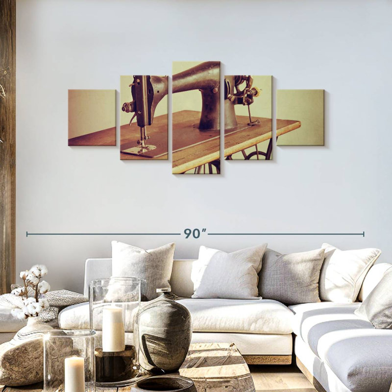 Sewing Machine, 30" H x 68" W