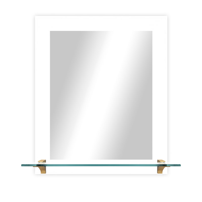 Flat Wall Mirror, White