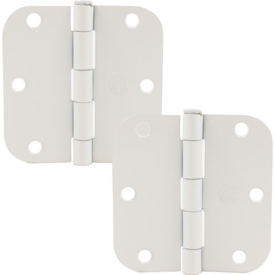 Charnières de porte de 3 1/2 po, coin de rayon de 5/8 po