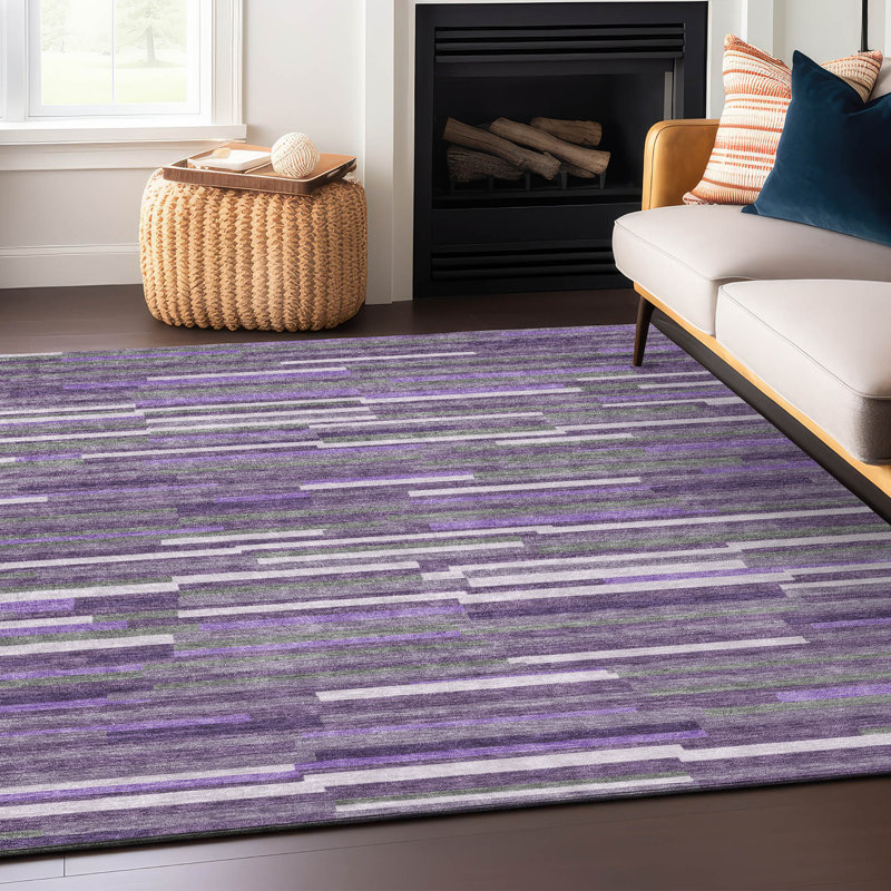 Malek Indoor/Outdoor Area Rug with Non-Slip Backing, Rectangle 3' x 5'