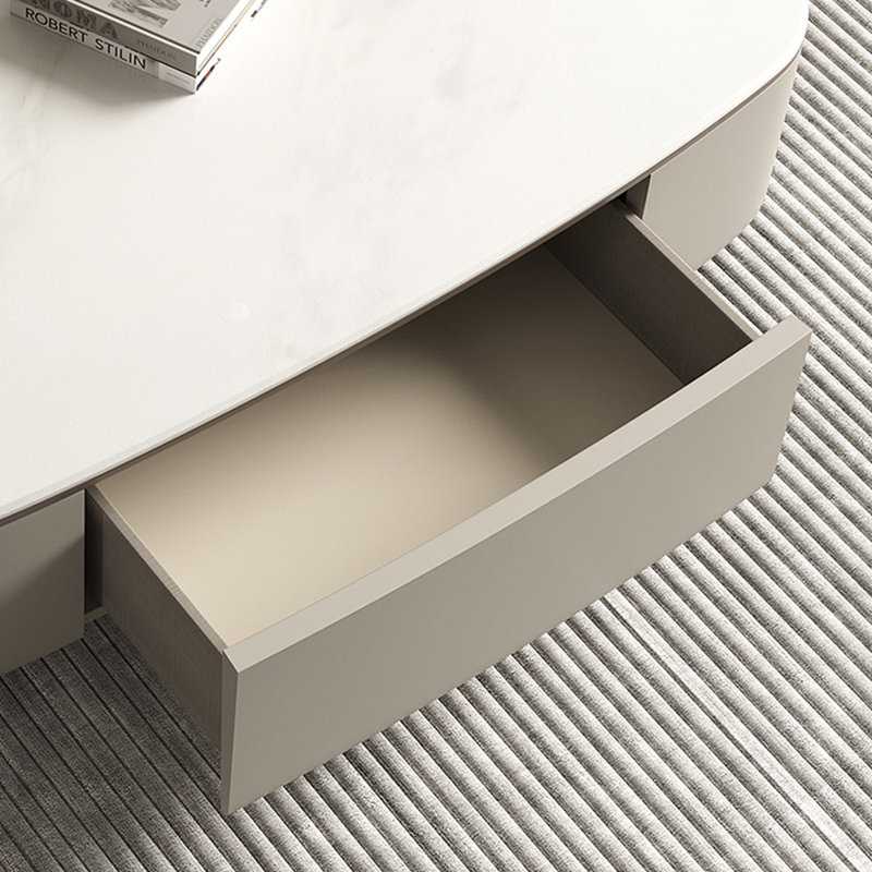 Minimalist shaped marble coffee table
