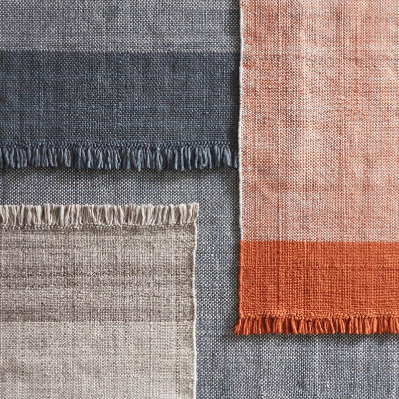 Headwind Striped Area Rug in Copper, Rectangle 9' x 12'