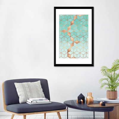 « mou gradient aquamarine », impression sur toile