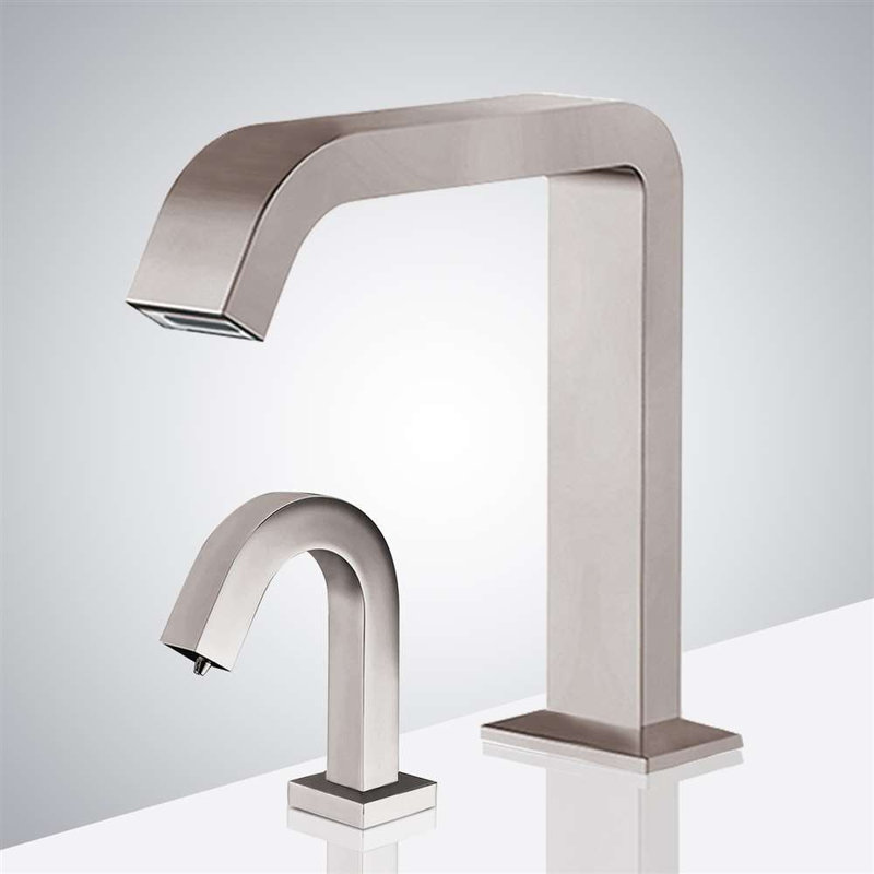 Robinet à capteur automatique Fontana, Nickel brossé