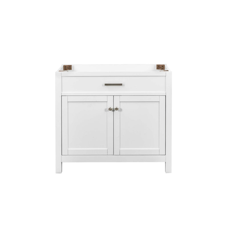 Bathroom Vanity Base with Quick Assembly and Solid Wood Construction