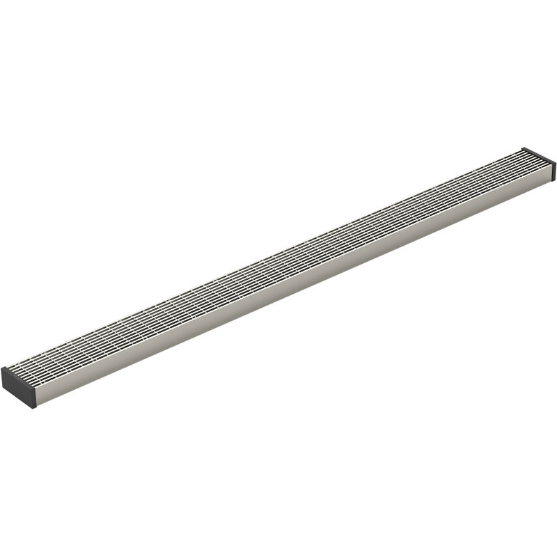 Linear Grid Shower Drain, Anodized Brushed Nickel