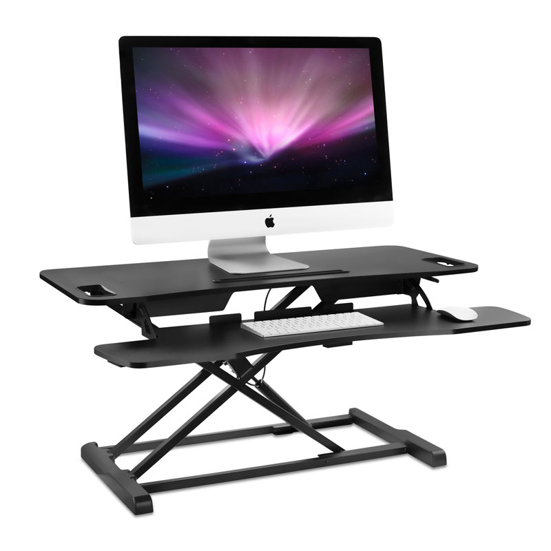 Mount-It! Height Adjustable Extra Wide Standing Desk Converter, Stand Up Workstation Up to 33 Lbs.