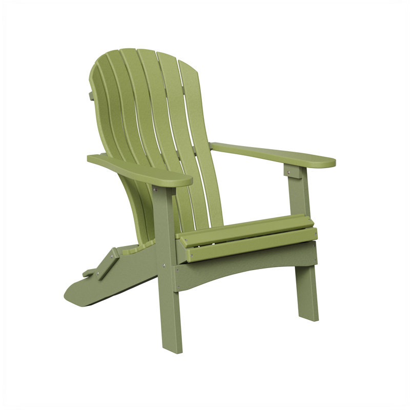Berlin Gardens Contour Folding Adirondack Chair, Kiwi Green with Sage