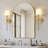 Luna 2-Light Modern Wall Sconces With Milk Glass Shade