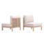 Ensemble de conversation d'extérieur en bois d'acacia Ventura Modern Coastal-129877021