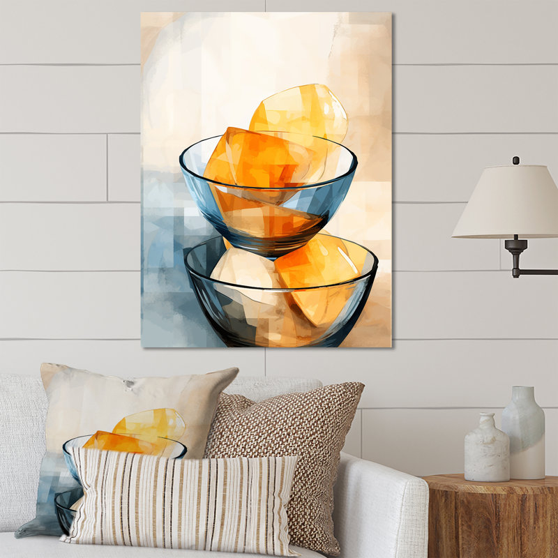 Citrus Fruit Delight II - fruits, art mural en métal, H 32 po x l 16 po x P 1 po