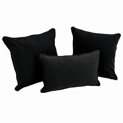 Solid Colour Cotton Blend Reversible Throw Pillow