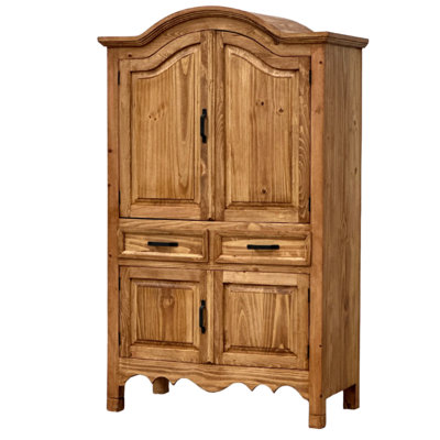 Dmere Pine 40 " W Solid Wood TV Armoire