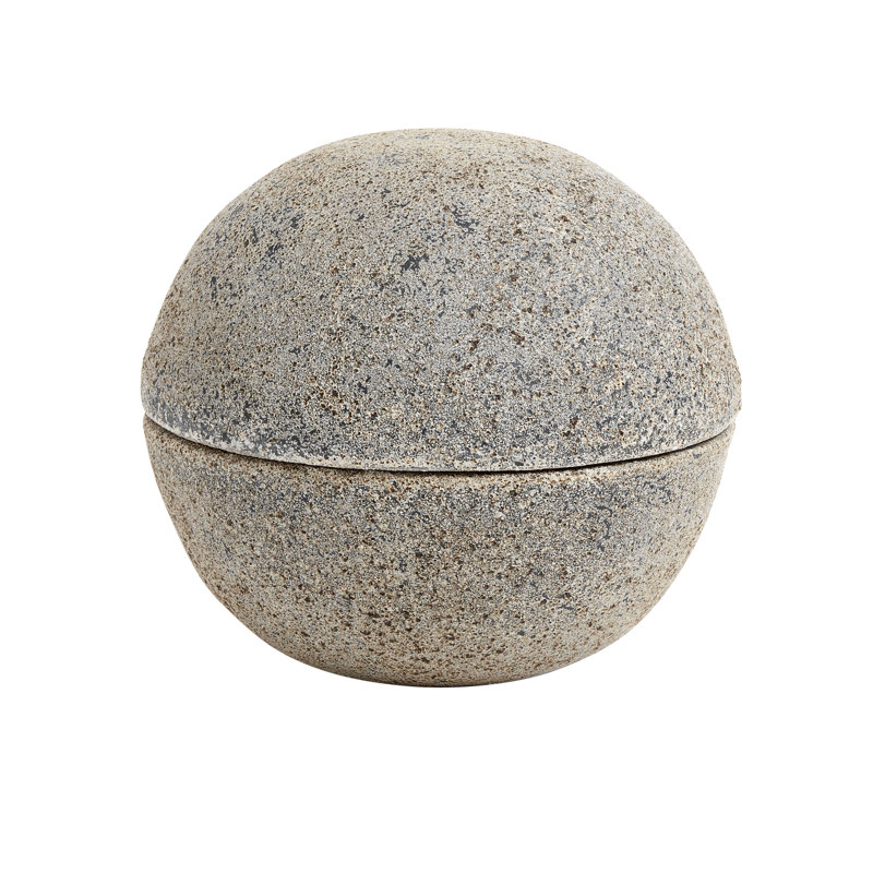 Bol décoratif en céramique Juara, H 5,12 po x l 5,91 po x P 5,91 po, Gris