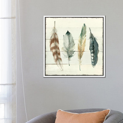 Shiplap Feathers I by Carol Robinson - Painting on Canvas